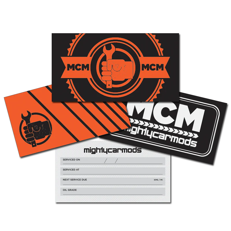 Mighty Car Mods Service Labels - Multipack